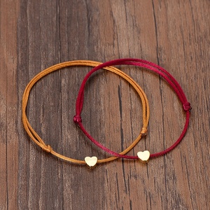 Di Colore dell'<span class=keywords><strong>oro</strong></span> Del Braccialetto Del Cuore di Gioielli Fatti A Mano Multicolor Fortunato Braccialetto di Corda Regolabile Per Le Donne I Bambini - Product Image 4