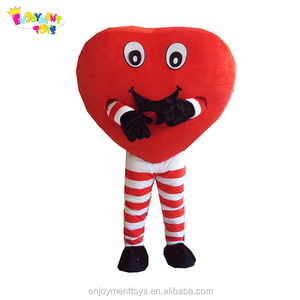 Jouissance CE <span class=keywords><strong>coeur</strong></span> rouge costumes de mascotte de dessin animé pour adultes - Product Image 1