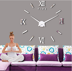 Moda FAI <span class=keywords><strong>DA</strong></span> TE In Argento Acrilico sticker designer sveglia orologio <span class=keywords><strong>da</strong></span> parete - Product Image 4