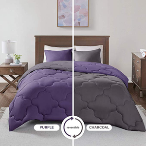 3 Piece <strong>Comforter</strong> Set All Season Reversible Stitched Geometrical Pattern Bedding Comfort - Product Image 4