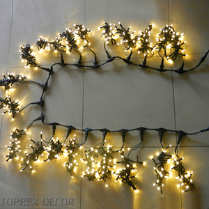 Chất Lượng Cao Flasher Cắm Ngoài Trời Trang Trí Nội Thất Đèn Năm Vòng Giáng Sinh Đèn Cao Su Vỉ Không Thấm Nước LED Rèm Đèn - Product Image 2