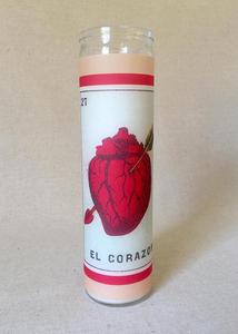 Vela Votiva de Vidrio con Diseño de Arte Folclórico Mexicano, Estilo Latinoamericano Vintage - Product Image 4
