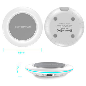 Teléfono Inteligente de <span class=keywords><strong>carga</strong></span> rápida cargador inalámbrico QI 10 w <span class=keywords><strong>con</strong></span> luz led - Product Image 6