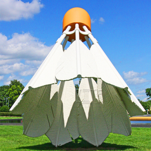 <span class=keywords><strong>Arte</strong></span> moderno, gran jardín de acero inoxidable bádminton escultura - Product Image 2