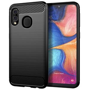 In Fibra di carbonio Antiurto Molle di TPU Della Copertura Posteriore Cassa Del Telefono mobile Per Samsung Galaxy A20e - Product Image 3