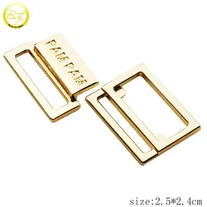 Hebilla flexible de metal chapado en oro para bolso, hebilla de cinturón de seguridad para cuero