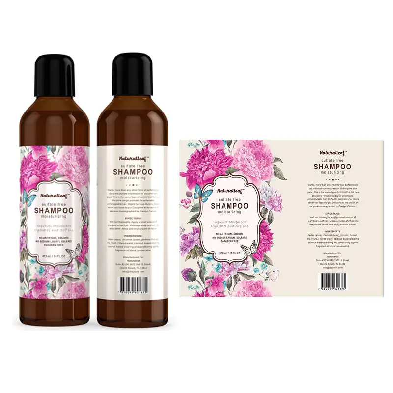 Vendita calda di Alta Qualità Organic Shampoo Impermeabile Etichette