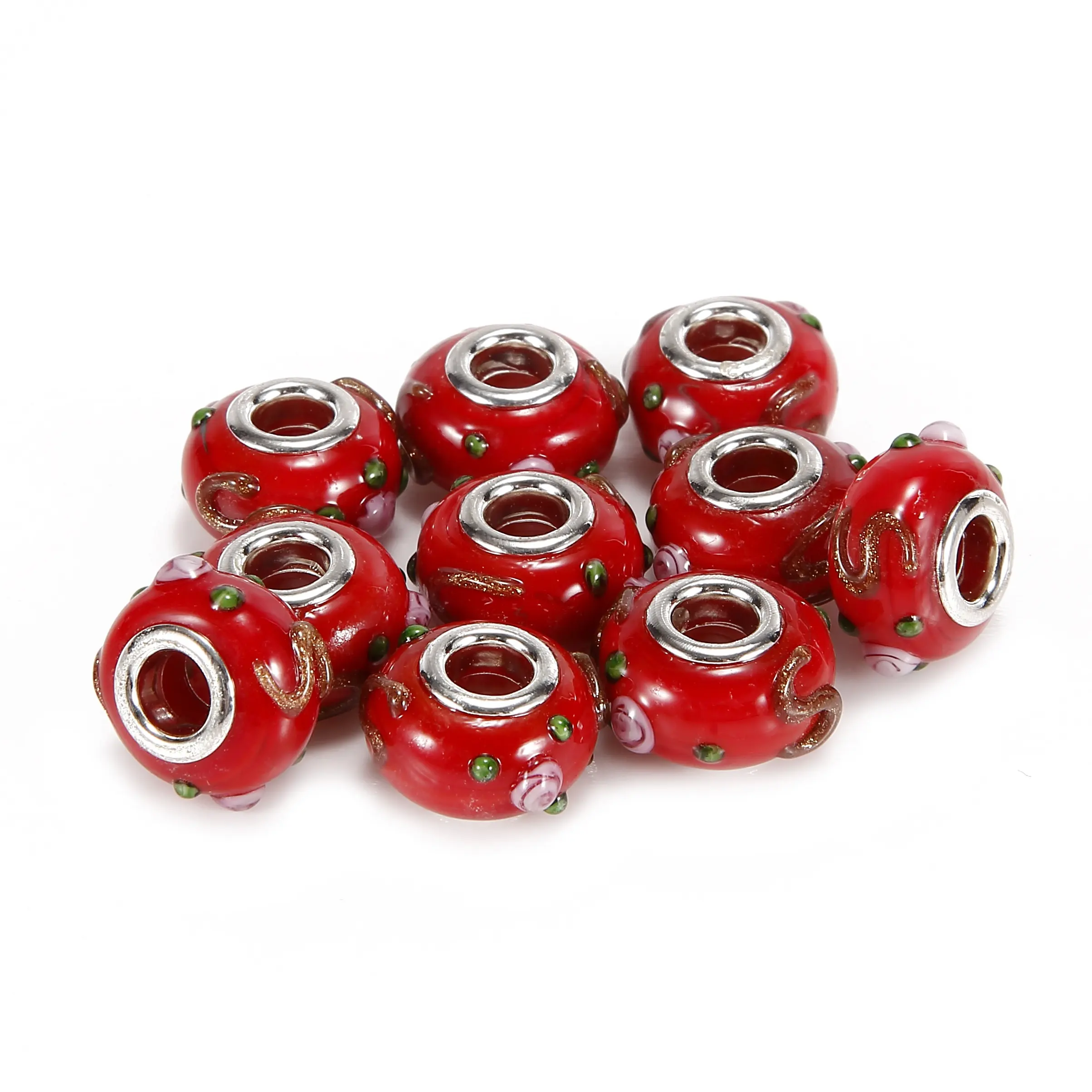 핫 잘 팔리는 (Murano) Lampwork Red Color Style #1 (gorilla Glass) Beads Loose Beads