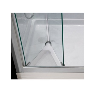 Puertas de ducha plegables de cristal, ajustables, biplegables, sin marco, acordeón Interior, <span class=keywords><strong>precio</strong></span> - Product Image 2