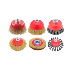 Circular Crimped Twist Knot Steel Wire Cup Brush For Grinder