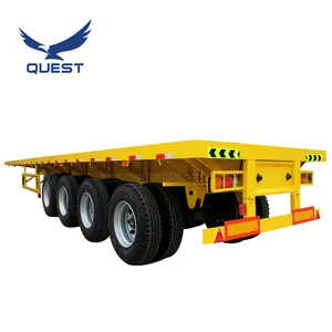 Port Widely Used Container Carrier Transport 40ft 60ft Flatbed semi truck Trailer