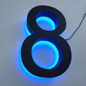 ไฟ LED 3D ความสูง5 "แบบกำหนดเองมีไฟด้านหลังสแตนเลสที่อยู่หมายเลขบ้าน - Product Image 4
