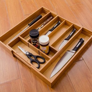 ขยายครัวลิ้นชักออแกไนเซอร์ไม้ไผ่ภาชนะถาด - Product Image 2
