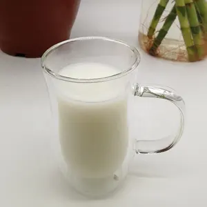 Nuevo Producto mano blownhigh calidad de vidrio de borosilicato taza de leche