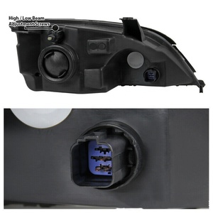 Applicare al faro auto per la messa a fuoco 2005 <span class=keywords><strong>2006</strong></span> fari 2007 luci di testa luci nere alloggiamento USA visione - Product Image 4
