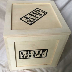 Logotipo de impresión personalizado Cubo Caja de madera Contrachapado liso <span class=keywords><strong>Mini</strong></span> Caja de envío Caja de regalo de madera Cajas de hombre para embalaje de almacenamiento - Product Image 3