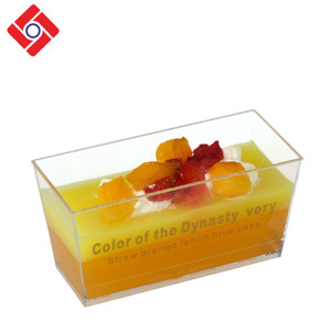 Personalizada al por mayor pequeño <span class=keywords><strong>de</strong></span> plástico duro <span class=keywords><strong>de</strong></span> la plaza postre <span class=keywords><strong>de</strong></span> gelatina fría Copa claro - Product Image 1