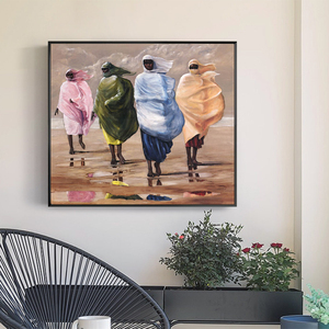 Commercio all'ingrosso <span class=keywords><strong>di</strong></span> decorazioni per pareti opere d'arte <span class=keywords><strong>di</strong></span> grandi dimensioni astratte <span class=keywords><strong>donne</strong></span> africane pittura a olio su tela - Product Image 2