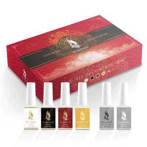 Nieuwste Chinese Stijl groothandel 6 stks/set met top & base coat 15 ml losweken kleur gel nagellak gel nagellak set