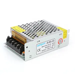 Fuente de alimentación S-60-12, fuente de alimentación conmutada dorada de 60w, CC de 12v, 5a