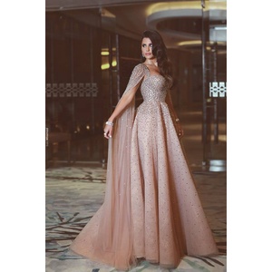 white christmas dresses Rose Gold One Shoulder Wedding Dress with Pockets main image 0