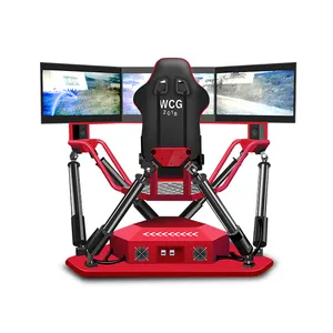 360 độ VR đua xe mô phỏng 3 màn hình 6 DOF lái xe máy trò chơi