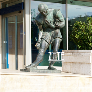 Sculpture de poète en métal de jardin, bronze, William Shakespeare avec un livre, statue - Product Image 4