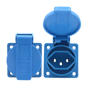 YD-001S Enchufe de Pared para Exteriores, Impermeable IP44, ROHS, para Camping y Automóvil, 10A 250V, CE, 3 Orificios, Retardante de Llama, Nylon y Latón, 1 Salida - Product Image 1