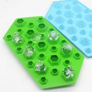 Commercio all'ingrosso 27 cavità <span class=keywords><strong>diamanti</strong></span> 3D cubetto di ghiaccio vassoio di <span class=keywords><strong>cioccolato</strong></span> e sapone in Silicone per feste Maker - Product Image 3
