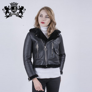 Precio de fábrica moda invierno cálido de invierno negro de invierno chaquetas de cuero de <span class=keywords><strong>las</strong></span> mujeres abrigos - Product Image 5