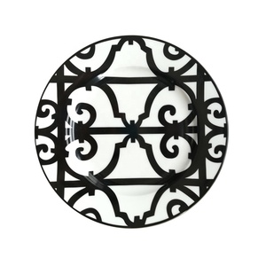 Placa de cena barata de plata <span class=keywords><strong>en</strong></span> relieve blanca para el <span class=keywords><strong>restaurante</strong></span> del banquete de boda - Product Image 3