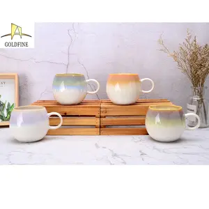 Northern Euro style wholesale two color promotional porcelain bulk stoneware mug ceramic new bone china coffee cup