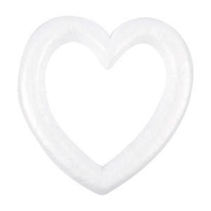 Lot <span class=keywords><strong>de</strong></span> 4 couronnes <span class=keywords><strong>en</strong></span> mousse <span class=keywords><strong>de</strong></span> polystyrène <span class=keywords><strong>en</strong></span> <span class=keywords><strong>forme</strong></span> <span class=keywords><strong>de</strong></span> cœur ouvert, fournitures <span class=keywords><strong>de</strong></span> bricolage - Product Image 3