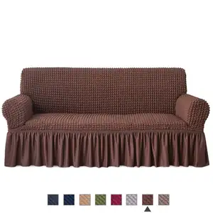 غطاء منزلق lovesate 1 قطعة سهلة التركيب أريكة غطاء أريكة العالمي عالية لمط حامي أثاث دائم مع تنورة