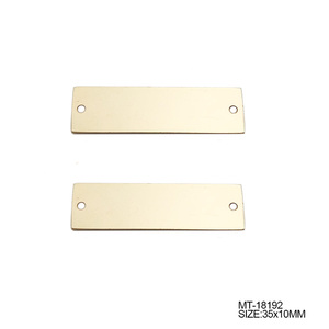 Thiết Kế Tùy Chỉnh Cá Nhân Thời Trang 2 Lỗ May Kim Loại Thương Hiệu Logo Nhãn <span class=keywords><strong>Tag</strong></span> Cho Hàng May Mặc - Product Image 3