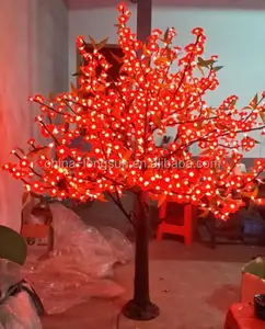 Lsws15112554 china hersteller großhandel led-beleuchtung Garten dekorative ornamentalen rot kirsche blühenden baum