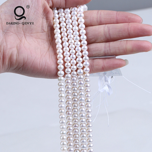 Daking filamentos de perlas joyería venta al por mayor 6-7mm botón suelta perlas de agua dulce - Product Image 1