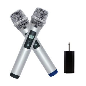 Profesional de alta calidad Microfone Dual UHF MICRÓFONO INALÁMBRICO barato micrófono para <span class=keywords><strong>cantar</strong></span> <span class=keywords><strong>Karaoke</strong></span> - Product Image 2