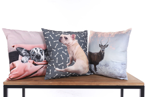 Fundas de almohada sofá 18x18 Reno alce lindo tiro cojín almohada cubierta cuerno bosque gris almohada para sofá - Product Image 5