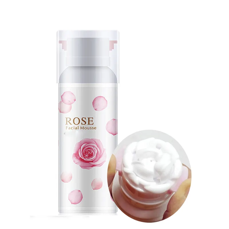 Facial foam cleansing mousse cleanser skin care rose flower shape oil control remove makeup face mousse cleanser