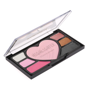 Belleza maquillaje contorno polvo Blush destacar 6 colores paleta de sombra de ojos con forma de amor - Product Image 1