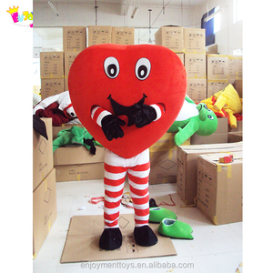 Jouissance CE <span class=keywords><strong>coeur</strong></span> rouge costumes de mascotte de dessin animé pour adultes - Product Image 2