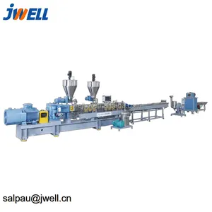 Jwell PLA PBAT fill straw corn starch powder pelletizing extruder for film blowing plastic bags