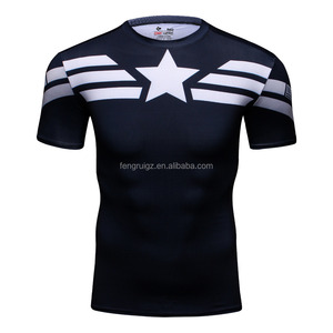 Lundin Marvel Superhéroes/capitán América de deportes y Fitness de compresión de los hombres T <span class=keywords><strong>camisa</strong></span> para venta - Product Image 1