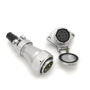 2-agujero brida panel, receptáculo con tapa ZG <span class=keywords><strong>IP</strong></span> 67 enchufe con funda de goma TI IP65 bayoneta cable conector - Product Image 1