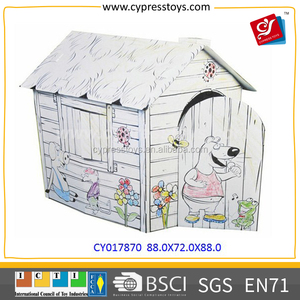 Los niños 3d rompecabezas de color <span class=keywords><strong>dibujo</strong></span> casas de cartón de juguete para la venta - Product Image 2