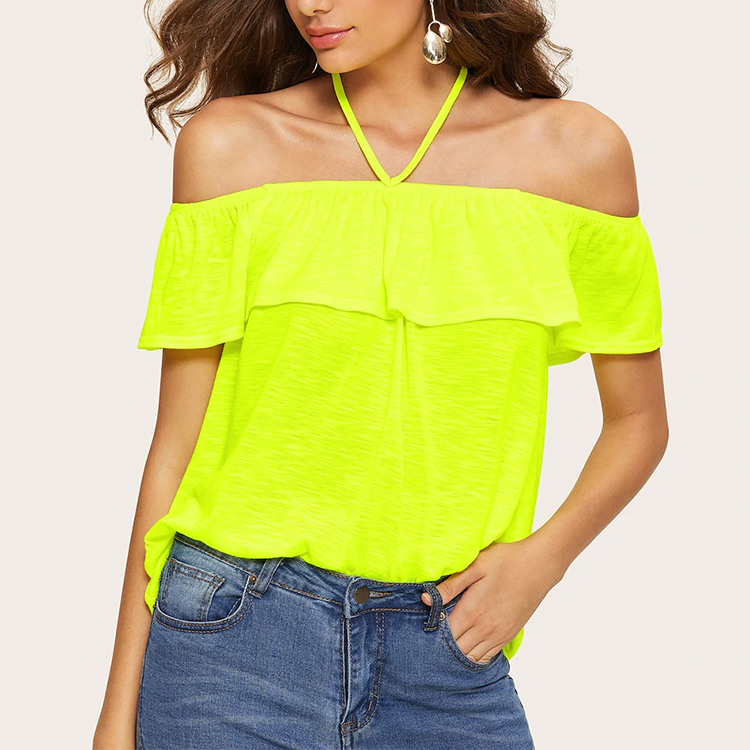 blusas neon cortas