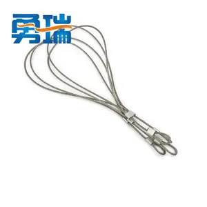 Chất Lượng Tuyệt Vời Dây Rope Cable 2 Mét Dày 304 Thép Không Gỉ Với Vòng Tròn Lớn Dây An Toàn