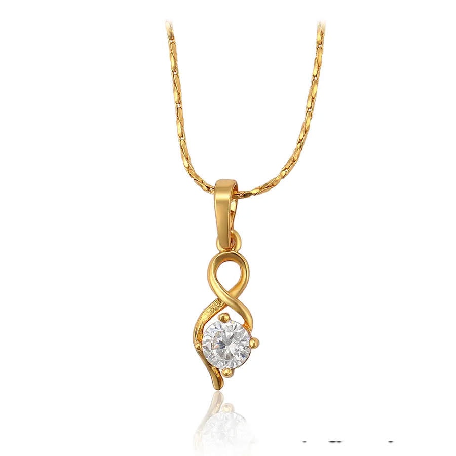 45644 xuping fashion 24K gold color jewelry Synthetic CZ pendent necklace jewelry fashionable style jewelry