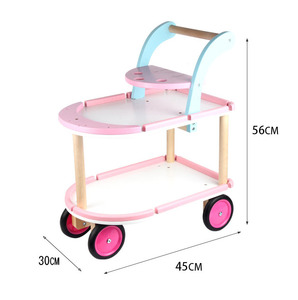 Padre-hijo interacción juguete Casa de juego de simulación de los niños helado Carro de juguete de madera - Product Image 4